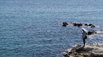 野比川を渡って野比海岸へ