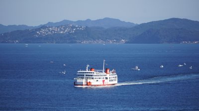 花ノ国遊歩道から房総半島を望む